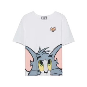 เสื้อยืด Sneak Peek Tom and Jerry White